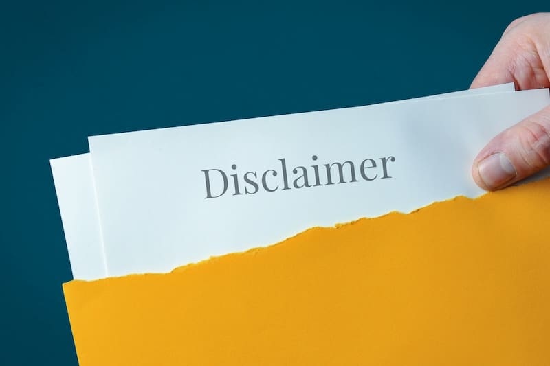 Legal Disclaimer Disclaimer. Hand opens envelope and takes out documents. Post letter labeled with text